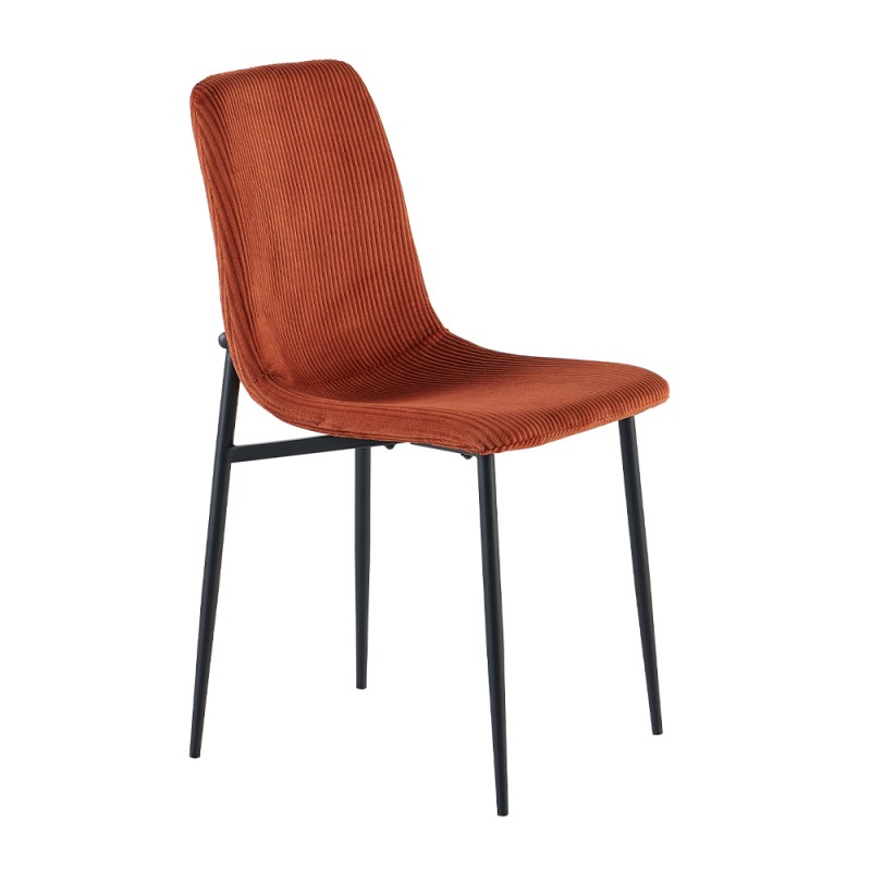 Σετ-4Τεμ.TESSERA ΚΑΡΕΚΛΑ TERRACOTTA ΜΑΥΡΟ 54x44.5x87cm