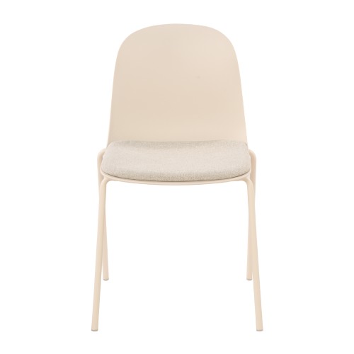 PADDED ΚΑΡΕΚΛΑ OFF WHITE 51x53x85cm