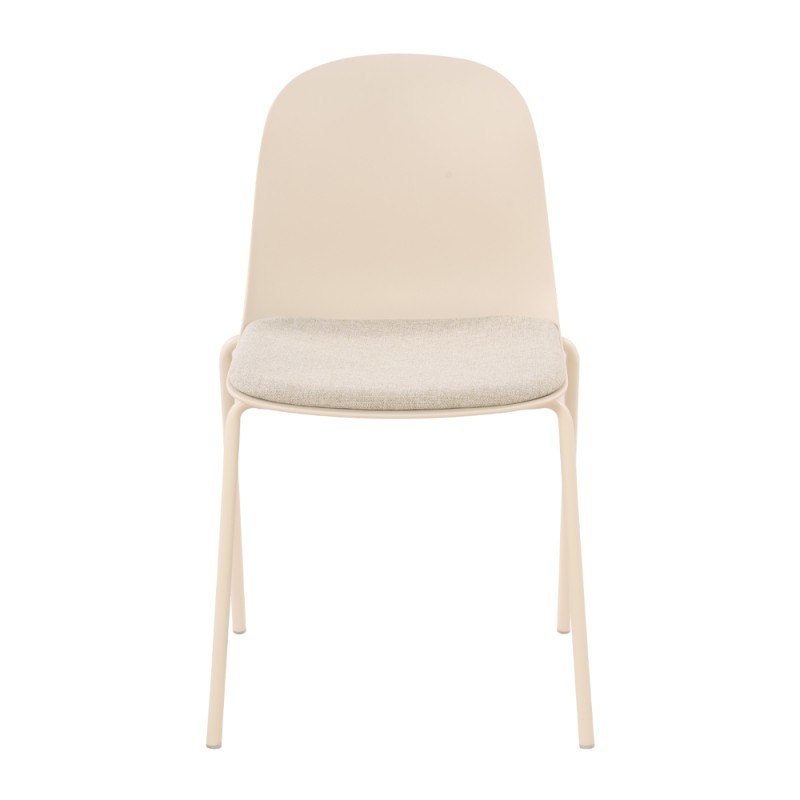PADDED ΚΑΡΕΚΛΑ OFF WHITE 51x53x85cm