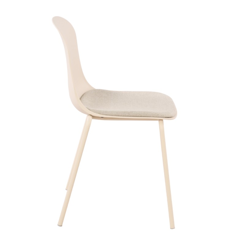 PADDED ΚΑΡΕΚΛΑ OFF WHITE 51x53x85cm