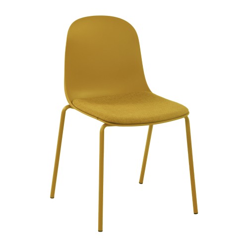 PADDED ΚΑΡΕΚΛΑ ΜΟΥΣΤΑΡΔΙ 51x53x85cm