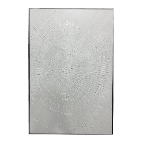 WHITE FINGERPRINTS ΠΙΝΑΚΑΣ ΔΙΑΚΟΣΜΗΣΗΣ 80x120x4cm ΚΑΜΒΑΣ ΛΕΥΚΟ ΑΣΗΜΙ