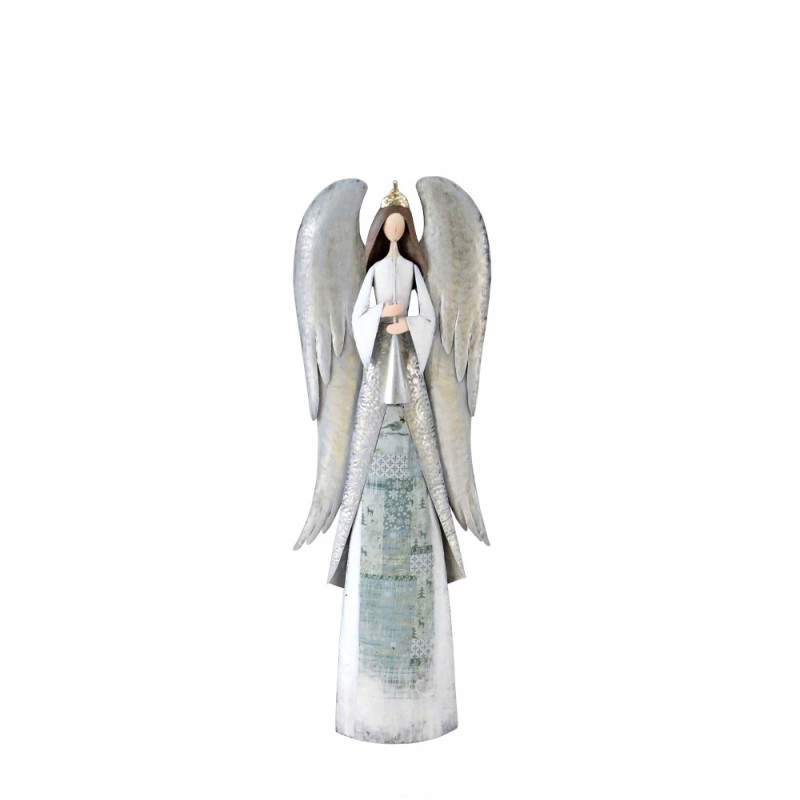 ANGEL WINGS ΧΡΙΣΤΟΥΓΕΝΝΙΑΤΙΚΟ ΔΙΑΚΟΣΜΗΤΙΚΟ ΑΓΓΕΛΟΣ 23x11x68cm ΜΕΤΑΛΛΟ ΠΟΛΥΧΡΩΜΟ
