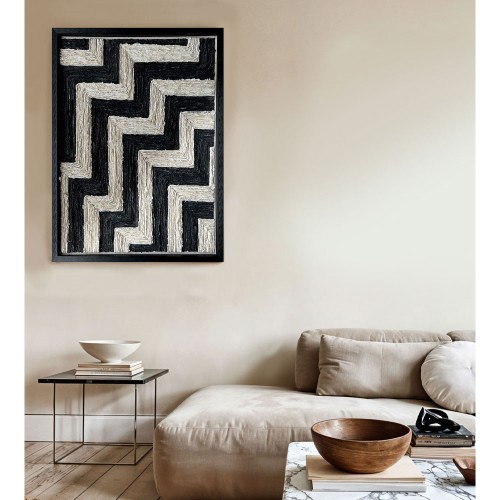 EARTH CRAFT ΠΙΝΑΚΑΣ ΔΙΑΚΟΣΜΗΣΗΣ 80x100x4cm ΧΑΡΤΙ ΜΑΥΡΟ ΜΠΕΖ ΓΥΑΛΙ ΜΑΥΡΟ