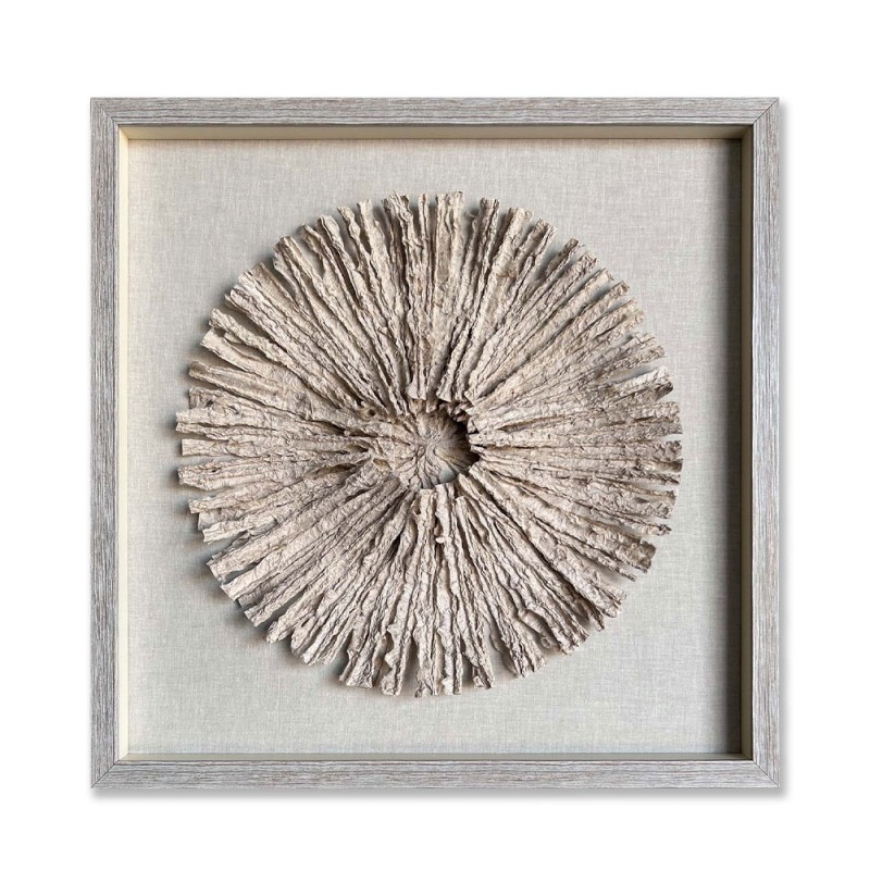 PURE EARTH ΠΙΝΑΚΑΣ ΔΙΑΚΟΣΜΗΣΗΣ 60x60x4cm ΧΑΡΤΙ ΜΠΕΖ ΓΥΑΛΙ ΦΥΣΙΚΟ