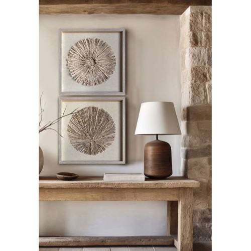 PURE EARTH ΠΙΝΑΚΑΣ ΔΙΑΚΟΣΜΗΣΗΣ 60x60x4cm ΧΑΡΤΙ ΜΠΕΖ ΓΥΑΛΙ ΦΥΣΙΚΟ