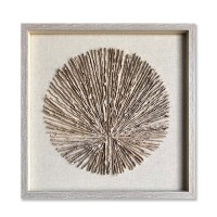 PURE EARTH ΠΙΝΑΚΑΣ ΔΙΑΚΟΣΜΗΣΗΣ 60x60x4cm ΧΑΡΤΙ ΜΠΕΖ ΓΥΑΛΙ ΦΥΣΙΚΟ