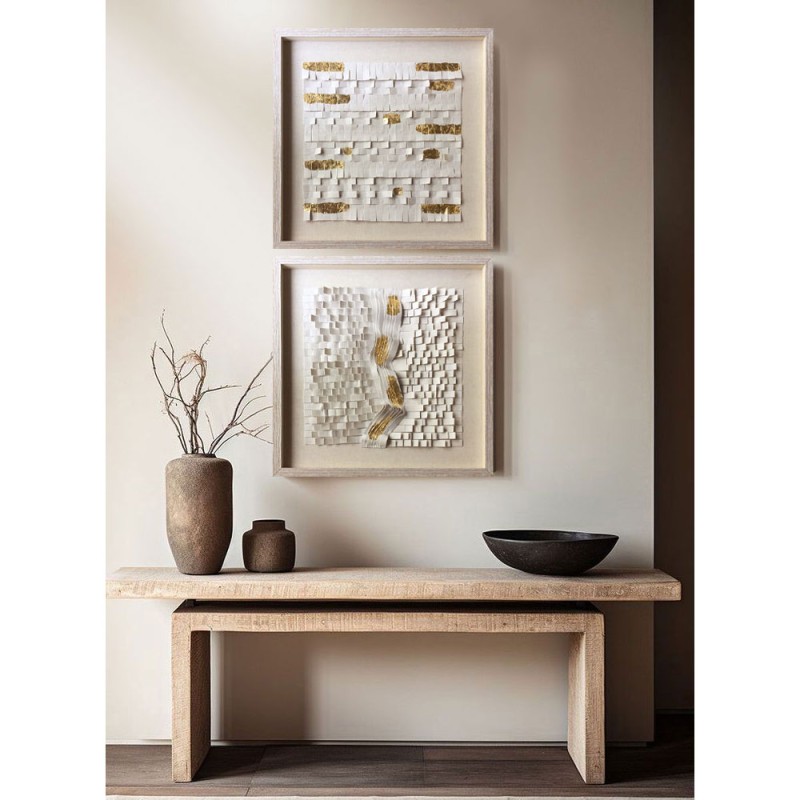 VITAL VIBES ΠΙΝΑΚΑΣ ΔΙΑΚΟΣΜΗΣΗΣ 60x60x4cm PEVA ΜΠΕΖ ΧΡΥΣΟ ΓΥΑΛΙ ΦΥΣΙΚΟ