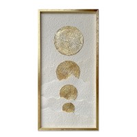 PURE BLISS ΠΙΝΑΚΑΣ ΔΙΑΚΟΣΜΗΣΗΣ 50x100x3cm ΧΑΡΤΙ ΧΡΥΣΟ ΛΕΥΚΟ ΓΥΑΛΙ ΧΡΥΣΟ