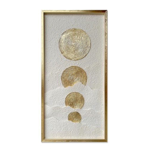 PURE BLISS ΠΙΝΑΚΑΣ ΔΙΑΚΟΣΜΗΣΗΣ 50x100x3cm ΧΑΡΤΙ ΧΡΥΣΟ ΛΕΥΚΟ ΓΥΑΛΙ ΧΡΥΣΟ