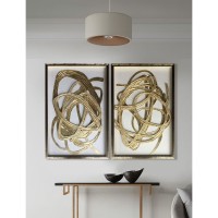 WILD SOUL ΠΙΝΑΚΑΣ ΔΙΑΚΟΣΜΗΣΗΣ 60x90x4cm MDF ΧΡΥΣΟ ΛΕΥΚΟ ΓΥΑΛΙ ΧΡΥΣΟ