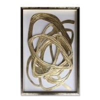WILD SOUL ΠΙΝΑΚΑΣ ΔΙΑΚΟΣΜΗΣΗΣ 60x90x4cm MDF ΧΡΥΣΟ ΛΕΥΚΟ ΓΥΑΛΙ ΧΡΥΣΟ