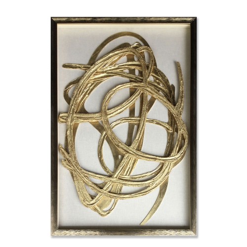 WILD SOUL ΠΙΝΑΚΑΣ ΔΙΑΚΟΣΜΗΣΗΣ 60x90x4cm MDF ΧΡΥΣΟ ΛΕΥΚΟ ΓΥΑΛΙ ΧΡΥΣΟ
