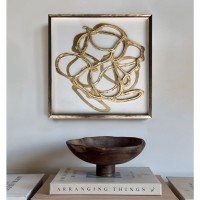 WILD SOUL ΠΙΝΑΚΑΣ ΔΙΑΚΟΣΜΗΣΗΣ 80x80x4cm MDF ΧΡΥΣΟ ΛΕΥΚΟ ΓΥΑΛΙ ΧΡΥΣΟ