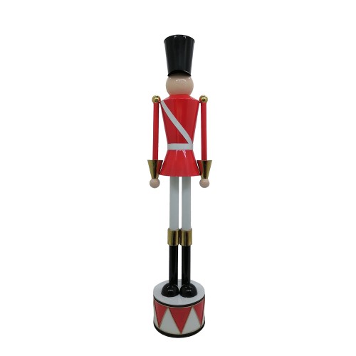 RED GUARD S ΧΡΙΣΤΟΥΓΕΝΝΙΑΤΙΚΟ ΔΙΑΚΟΣΜΗΤΙΚΟ ΜΟΛΥΒΕΝΙΟΣ ΣΤΡΑΤΙΩΤΗΣ 22x17x94cm ΜΕΤΑΛΛΟ ΛΕΥΚΟ ΜΑΥΡΟ ΚΟΚΚΙΝΟ