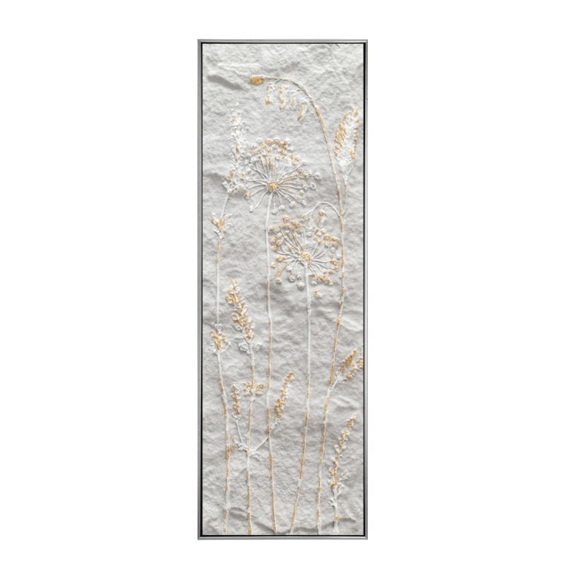BREATH OF ART ΠΙΝΑΚΑΣ ΔΙΑΚΟΣΜΗΣΗΣ 40x120x4cm ΚΑΜΒΑΣ ΛΕΥΚΟ ΧΡΥΣΟ ΞΥΛΟ