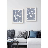 AZURE HEAVEN ΠΙΝΑΚΑΣ ΔΙΑΚΟΣΜΗΣΗΣ 60x80x5cm ΚΑΜΒΑΣ ΛΕΥΚΟ ΜΠΛΕ ΣΚΟΥΡΟ ΞΥΛΟ ΦΥΣΙΚΟ