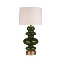 WHITLEY ΦΩΤΙΣΤΙΚΟ ΕΠΙΤΡΑΠΕΖΙΟ 38x38x75cm ΓΥΑΛΙ ΠΡΑΣΙΝΟ ΧΡΥΣΟ ΛΙΝΟ ΛΕΥΚΟ