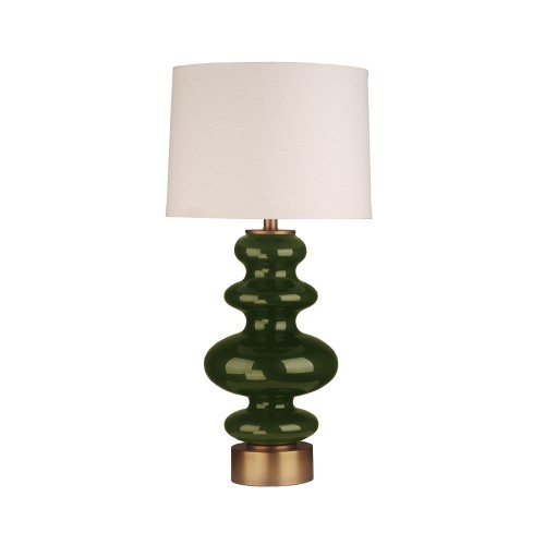 WHITLEY ΦΩΤΙΣΤΙΚΟ ΕΠΙΤΡΑΠΕΖΙΟ 38x38x75cm ΓΥΑΛΙ ΠΡΑΣΙΝΟ ΧΡΥΣΟ ΛΙΝΟ ΛΕΥΚΟ