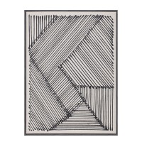 STAY TRUE ΠΙΝΑΚΑΣ ΔΙΑΚΟΣΜΗΣΗΣ 60x80x4cm ΔΕΡΜΑ ΛΕΥΚΟ ΜΑΥΡΟ ΞΥΛΟ ΜΑΥΡΟ