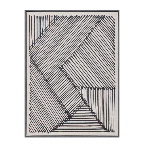 STAY TRUE ΠΙΝΑΚΑΣ ΔΙΑΚΟΣΜΗΣΗΣ 60x80x4cm ΔΕΡΜΑ ΛΕΥΚΟ ΜΑΥΡΟ ΞΥΛΟ ΜΑΥΡΟ