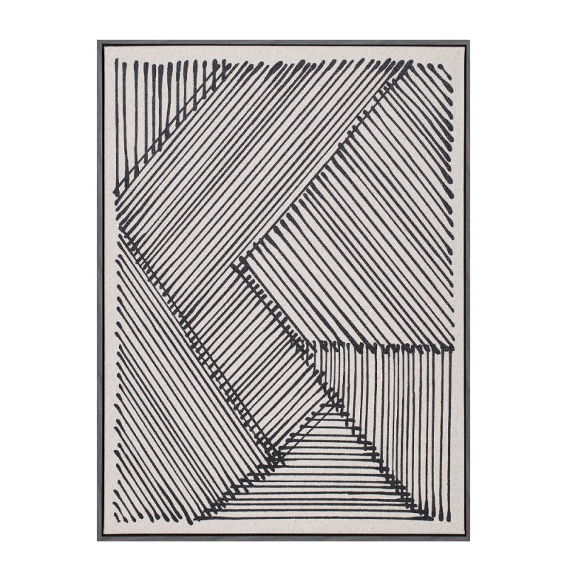 STAY TRUE ΠΙΝΑΚΑΣ ΔΙΑΚΟΣΜΗΣΗΣ 60x80x4cm ΔΕΡΜΑ ΛΕΥΚΟ ΜΑΥΡΟ ΞΥΛΟ ΜΑΥΡΟ