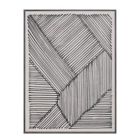 STAY TRUE ΠΙΝΑΚΑΣ ΔΙΑΚΟΣΜΗΣΗΣ 60x80x4cm ΔΕΡΜΑ ΛΕΥΚΟ ΜΑΥΡΟ ΞΥΛΟ ΜΑΥΡΟ