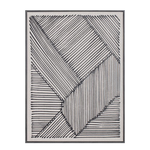 STAY TRUE ΠΙΝΑΚΑΣ ΔΙΑΚΟΣΜΗΣΗΣ 60x80x4cm ΔΕΡΜΑ ΛΕΥΚΟ ΜΑΥΡΟ ΞΥΛΟ ΜΑΥΡΟ