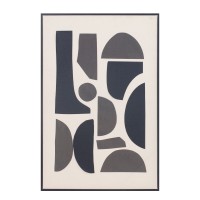 POSITIVE VIBES ΠΙΝΑΚΑΣ ΔΙΑΚΟΣΜΗΣΗΣ 60x90x4cm ΛΙΝΟ ΛΕΥΚΟ ΜΑΥΡΟ ΞΥΛΟ ΜΑΥΡΟ