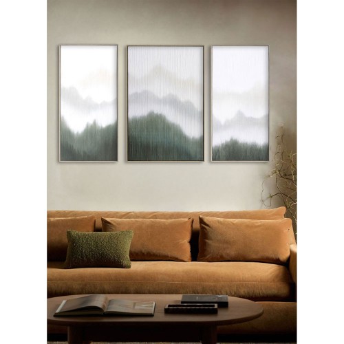 LOST IN NATURE ΠΙΝΑΚΑΣ ΔΙΑΚΟΣΜΗΣΗΣ 45x90x5cm ΚΑΜΒΑΣ ΛΕΥΚΟ ΠΡΑΣΙΝΟ ΞΥΛΟ ΦΥΣΙΚΟ