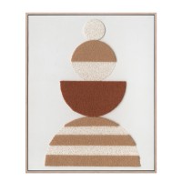 BOHO BALANCE ΠΙΝΑΚΑΣ ΔΙΑΚΟΣΜΗΣΗΣ 80x100x5cm ΚΑΜΒΑΣ TERRACOTTA ΜΠΕΖ ΞΥΛΟ ΦΥΣΙΚΟ
