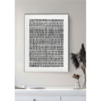 SOMETIMES ΠΙΝΑΚΑΣ ΔΙΑΚΟΣΜΗΣΗΣ 90x120x5cm ΚΑΜΒΑΣ ΛΕΥΚΟ ΜΑΥΡΟ ΞΥΛΟ ΛΕΥΚΟ