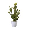 REBUTIA ΦΥΤΟ ΤΕΧΝΗΤΟ ΣΕ ΓΛΑΣΤΡΑ 67cm PVC ΠΡΑΣΙΝΟ ΛΕΥΚΟ ΤΣΙΜΕΝΤΟ