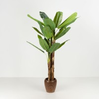 BANANA ΔΕΝΤΡΟ ΤΕΧΝΗΤΟ ΣΕ ΓΛΑΣΤΡΑ 200cm PVC ΠΡΑΣΙΝΟ ΜΑΥΡΟ ΤΣΙΜΕΝΤΟ