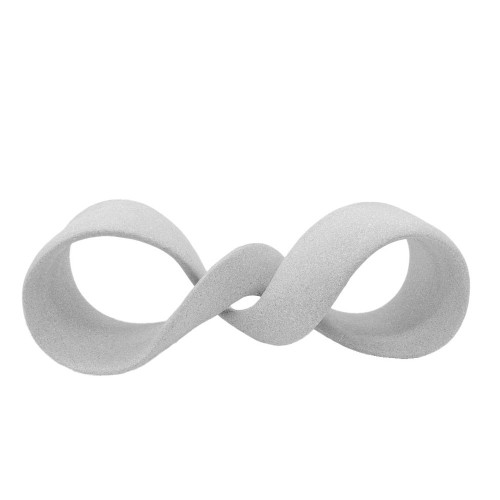 LACING ΔΙΑΚΟΣΜΗΤΙΚΟ ΚΟΜΠΟΣ 37x12x15cm POLYRESIN ΛΕΥΚΟ