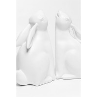 BUN BUN ΔΙΑΚΟΣΜΗΤΙΚΟ ΒΙΒΛΙΟΣΤΑΤΗΣ SET 2ΤΜΧ 22x9x18cm POLYRESIN ΛΕΥΚΟ