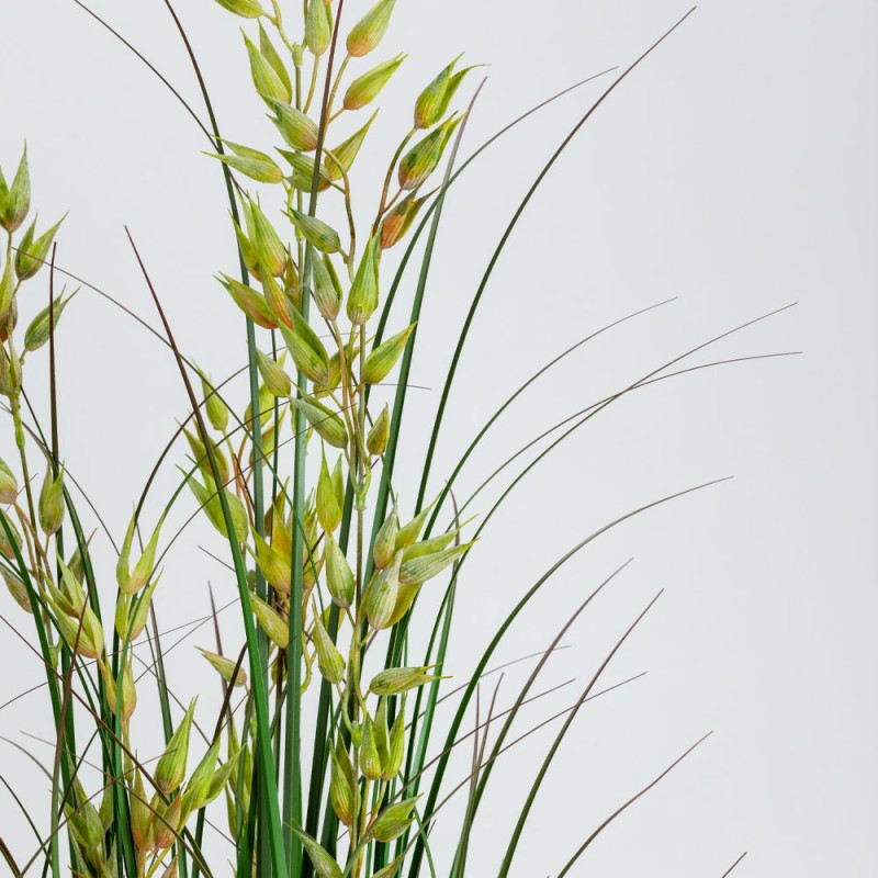 OAT GRASS ΦΥΤΟ ΤΕΧΝΗΤΟ ΣΕ ΓΛΑΣΤΡΑ 120cm PVC ΠΡΑΣΙΝΟ