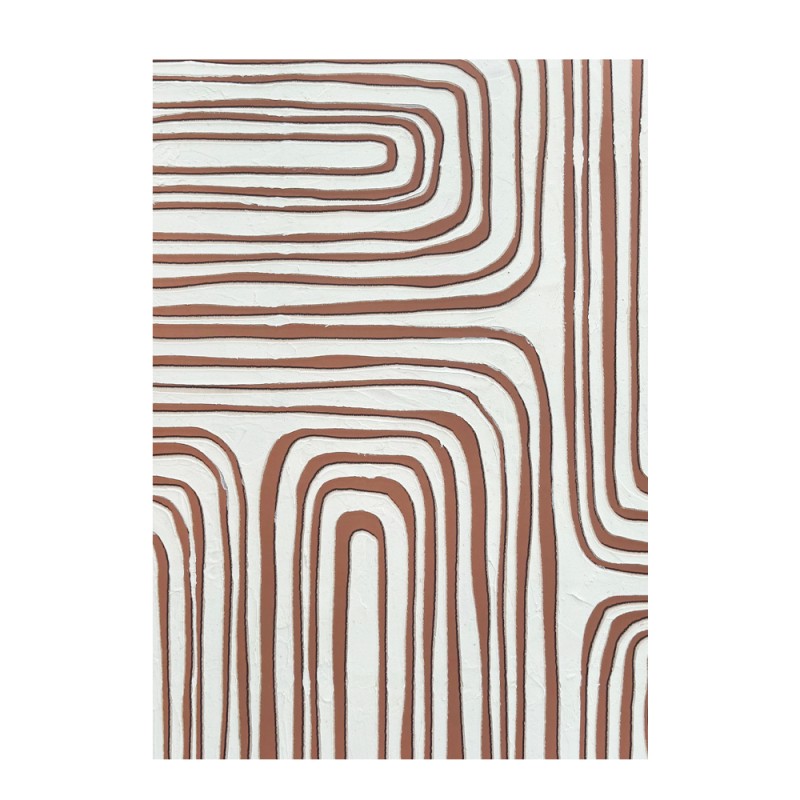 IMPASSE ΠΙΝΑΚΑΣ ΔΙΑΚΟΣΜΗΣΗΣ 80x120x4cm ΚΑΜΒΑΣ ΜΠΕΖ TERRACOTTA ΞΥΛΟ ΦΥΣΙΚΟ