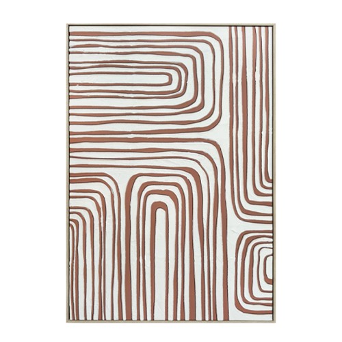 IMPASSE ΠΙΝΑΚΑΣ ΔΙΑΚΟΣΜΗΣΗΣ ΜΕ ΚΟΡΝΙΖΑ 80x120x4cm ΚΑΜΒΑΣ ΜΠΕΖ TERRACOTTA ΞΥΛΟ ΦΥΣΙΚΟ