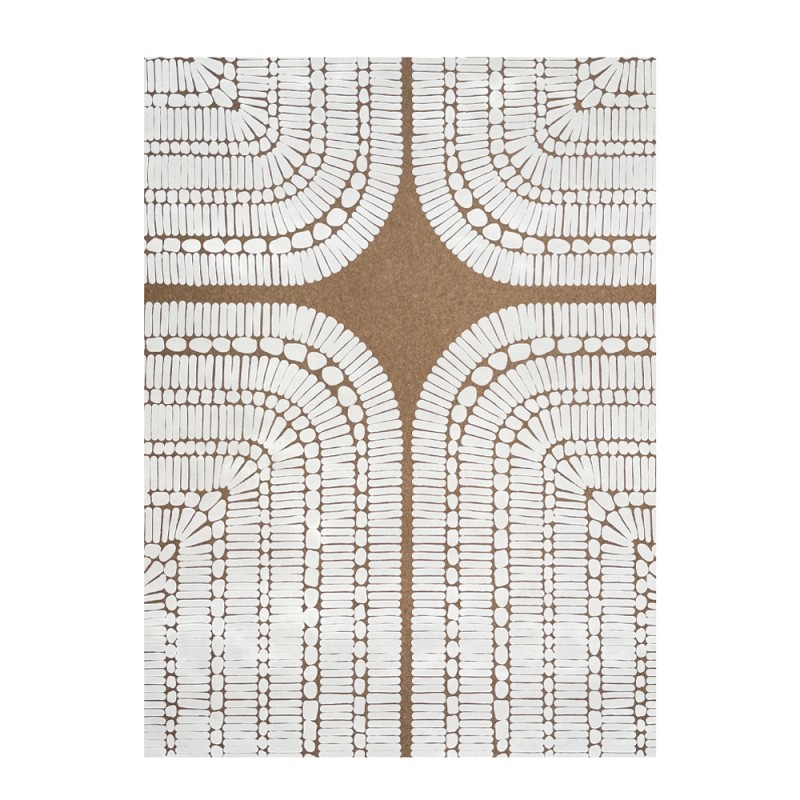 NEW AGE ΠΙΝΑΚΑΣ ΔΙΑΚΟΣΜΗΣΗΣ 80x120x4cm ΚΑΜΒΑΣ ΜΠΕΖ ΚΑΦΕ ΞΥΛΟ ΚΑΦΕ