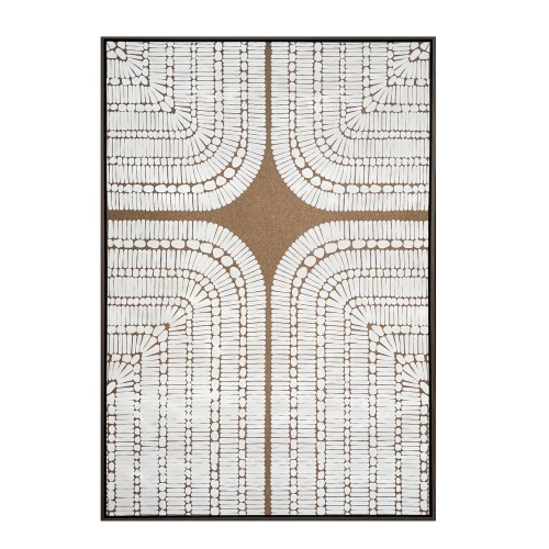 NEW AGE ΠΙΝΑΚΑΣ ΔΙΑΚΟΣΜΗΣΗΣ 80x120x4cm ΚΑΜΒΑΣ ΜΠΕΖ ΚΑΦΕ ΞΥΛΟ ΚΑΦΕ