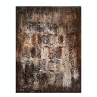 TERRYN EARTH ΠΙΝΑΚΑΣ ΔΙΑΚΟΣΜΗΣΗΣ 90x120x4cm ΚΑΜΒΑΣ ΚΑΦΕ ΜΠΕΖ ΓΚΡΙ ΞΥΛΟ