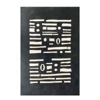 IMPRINT DARK ΠΙΝΑΚΑΣ ΔΙΑΚΟΣΜΗΣΗΣ 80x120x4cm ΚΑΜΒΑΣ ΜΑΥΡΟ ΛΕΥΚΟ MDF