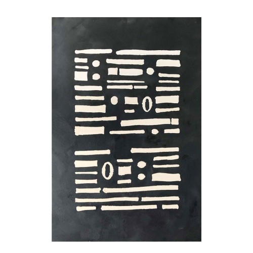 IMPRINT DARK ΠΙΝΑΚΑΣ ΔΙΑΚΟΣΜΗΣΗΣ 80x120x4cm ΚΑΜΒΑΣ ΜΑΥΡΟ ΛΕΥΚΟ MDF