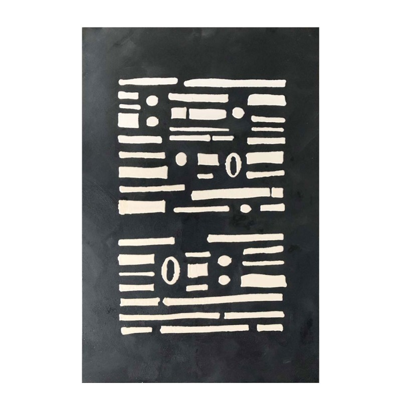IMPRINT DARK ΠΙΝΑΚΑΣ ΔΙΑΚΟΣΜΗΣΗΣ 80x120x4cm ΚΑΜΒΑΣ ΜΑΥΡΟ ΛΕΥΚΟ MDF