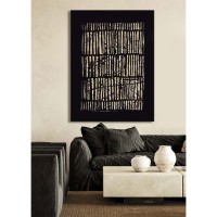 MULTIPLY ΠΙΝΑΚΑΣ ΔΙΑΚΟΣΜΗΣΗΣ 90x120x4cm ΚΑΜΒΑΣ ΜΑΥΡΟ ΜΠΕΖ MDF ΜΑΥΡΟ
