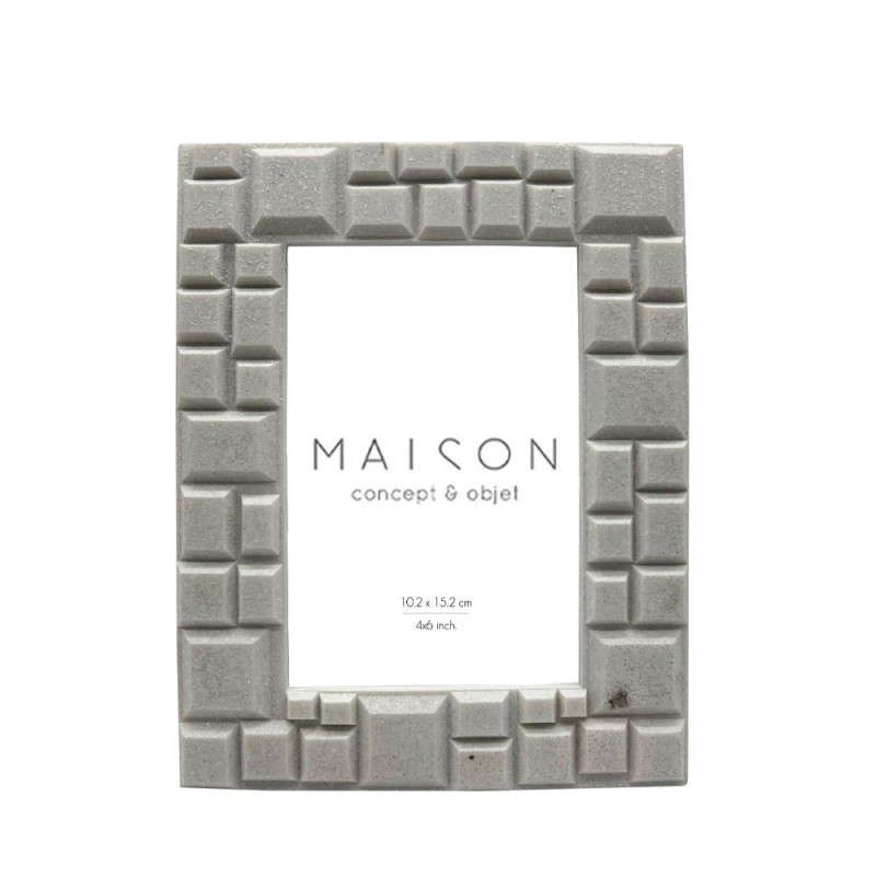 CUBIC ΚΟΡΝΙΖΑ 17x2x21cm POLYRESIN ΛΕΥΚΟ ΓΥΑΛΙ
