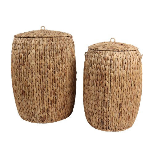 KEA ΚΑΛΑΘΙ ΜΕ ΚΑΠΑΚΙ SET 2ΤΜΧ 47x47x63cm SEAGRASS ΦΥΣΙΚΟ