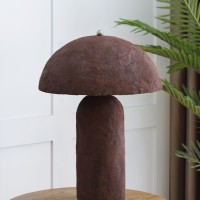 ASHER ΦΩΤΙΣΤΙΚΟ ΕΠΙΤΡΑΠΕΖΙΟ 36x36x50cm PAPER MACHE ΚΑΦΕ