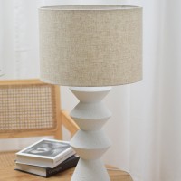 PIERCE ΦΩΤΙΣΤΙΚΟ ΕΠΙΤΡΑΠΕΖΙΟ 33x33x62cm FIBERCLAY ΛΕΥΚΟ ΛΙΝΟ ΜΠΕΖ